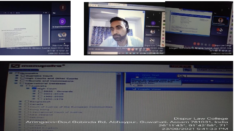 Training Program on Use OF Manupatra Legal Database
