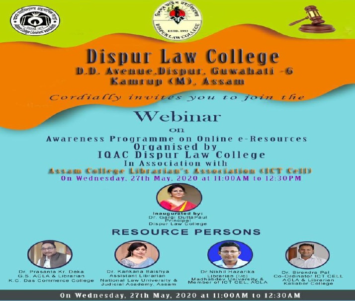 Webinar on Awareness Programme on the Use of Online E-Resources